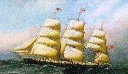 Antonio Jacobsen The British Ship Polynesian china oil painting artist